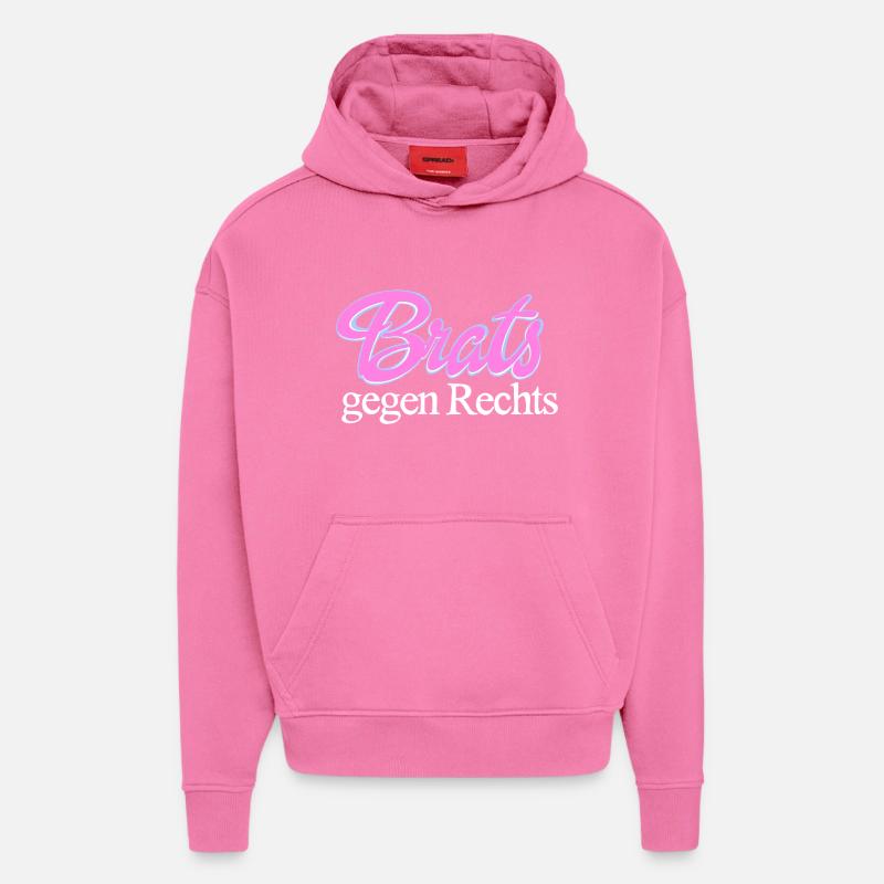 Brats gegen Rechts – Aktivismus-Statement - Hoodie- made by SPREAD - AURA PINK