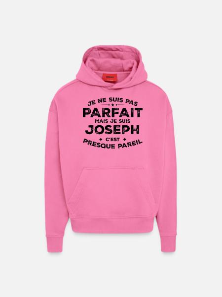 Joosef Etunimi, asenne Huumori Joosef - Heavyweight Oversized Organic huppari Made in EU - AURA PINK