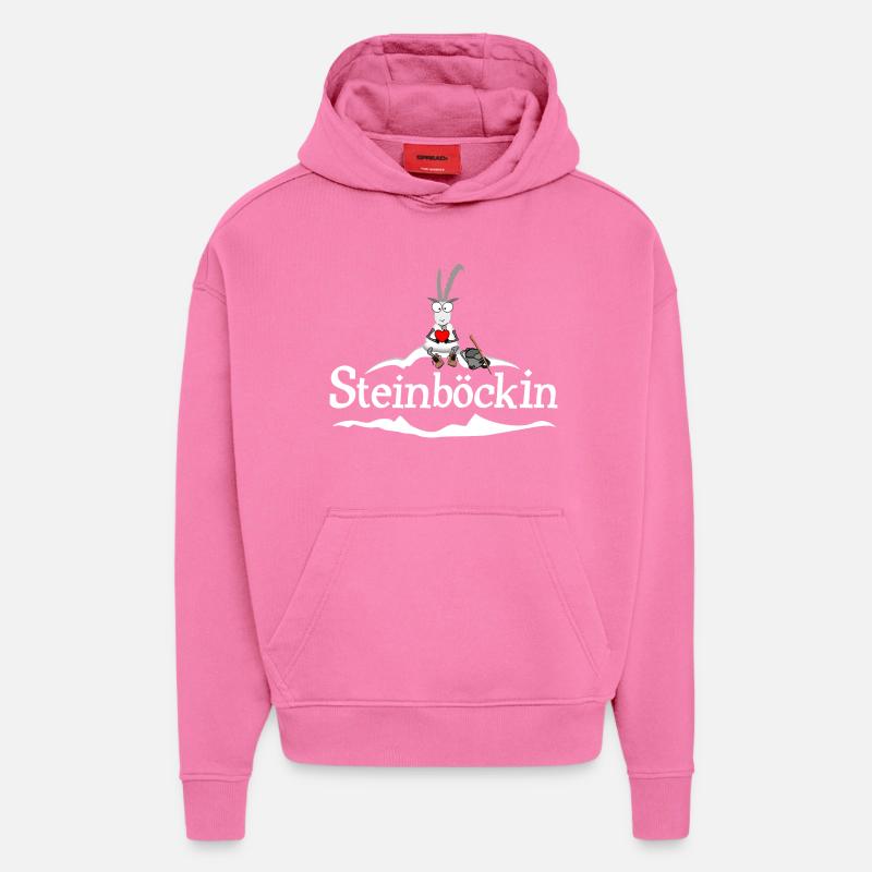 Steinböckin Wortspiel - Hoodie- made by SPREAD - AURA PINK