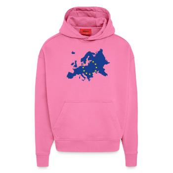 Europa EU - Hoodie- made by SPREAD  - AURA PINK - Vorne - Dylan (187cm)