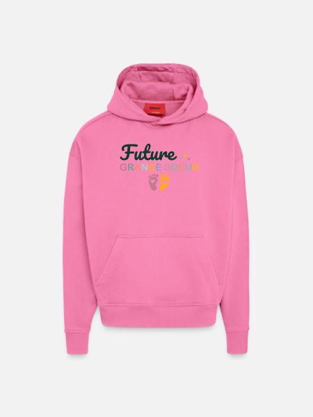 Bambino Bambino Futuro Grande Sorella - Felpa con cappuccio ecologica oversize Heavyweight Made in UE - AURA PINK
