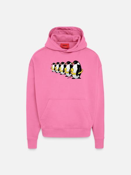 Pinguine mit Quietscheentchen - Hoodie- made by SPREAD  - AURA PINK