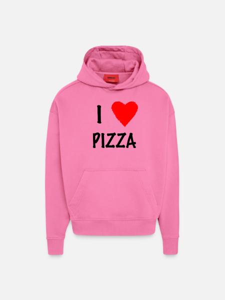 I Love Pizza - Hoodie- made by SPREAD - AURA PINK