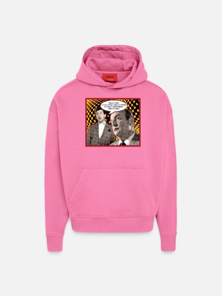 écoute on t'connaît pas - Sweat à capuche bio épais oversize fabriqué en UE - AURA PINK