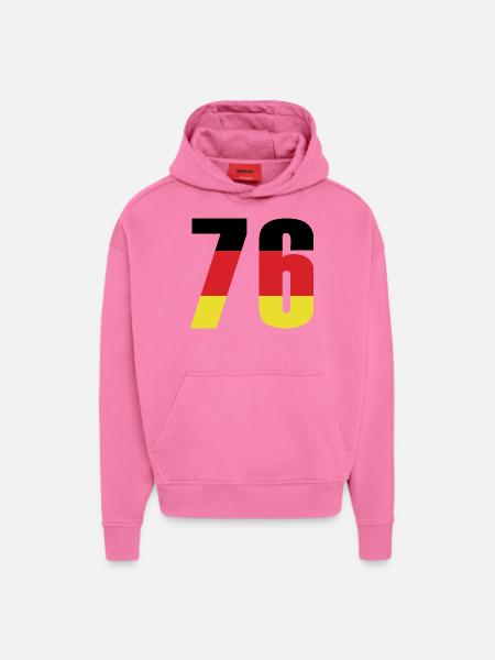 76 Number Germany Jersey - Hoodie- made by SPREAD  - AURA PINK