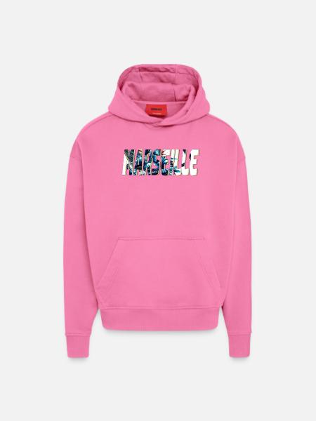 Marseille stylized comic book design - Hoodie- made by SPREAD  - AURA PINK