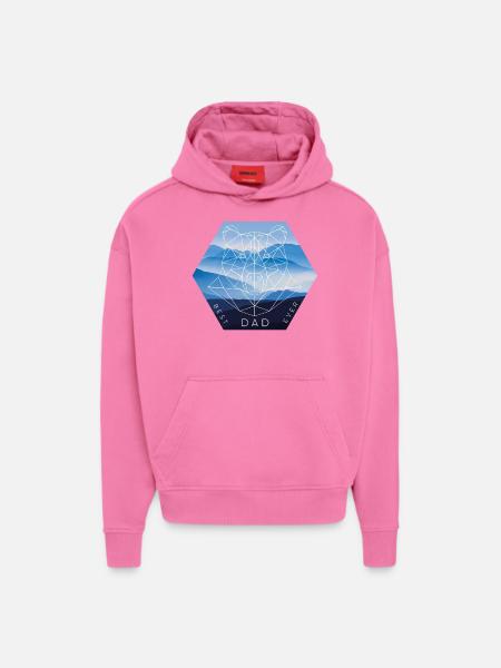 Best Dad Strong Bear Papa - Hoodie- made by SPREAD - AURA PINK