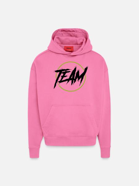 Cercle d’équipe - Sweat à capuche bio épais oversize fabriqué en UE - AURA PINK