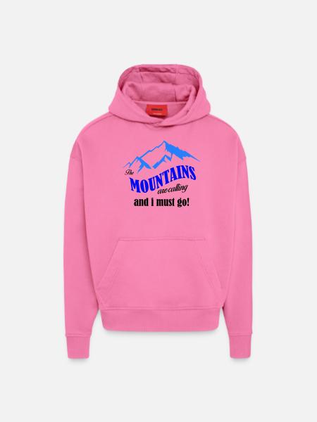 mountains are calling copy - Hoodie- made by SPREAD - AURA PINK