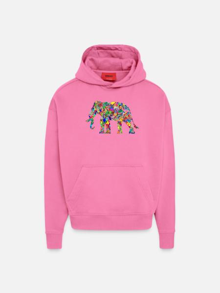 Elefant bunte Farbkleckse Geschenk Geschenkidee - Hoodie- made by SPREAD - AURA PINK