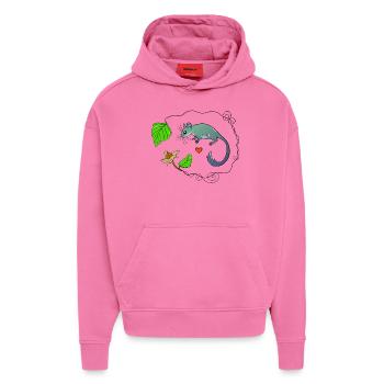 Siebenschläfer - Hoodie- made by SPREAD  - AURA PINK - Vorne - Dylan (187cm)