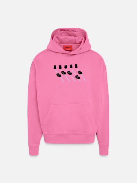 music mixer - Hoodie- made by SPREAD - AURA PINK