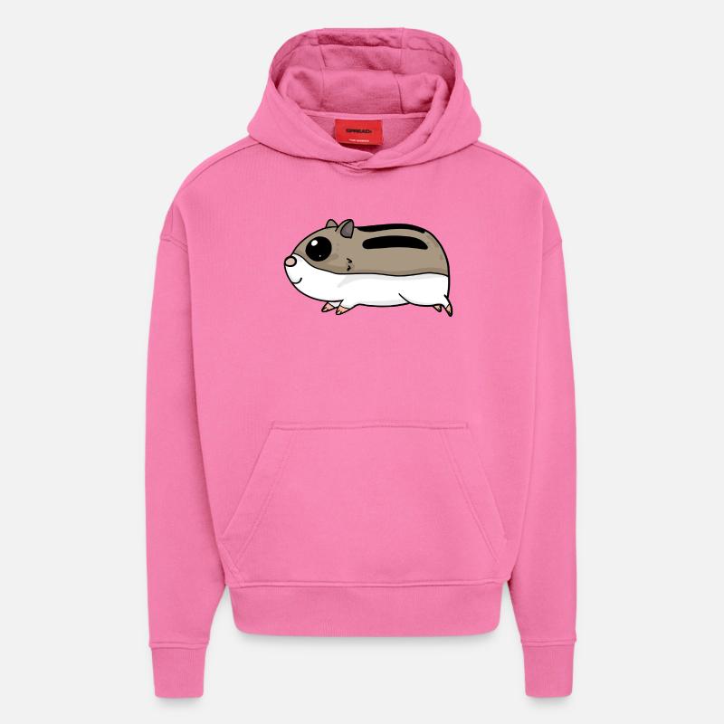 Rongeurs hamsters - Sweat à capuche bio épais oversize fabriqué en UE - AURA PINK