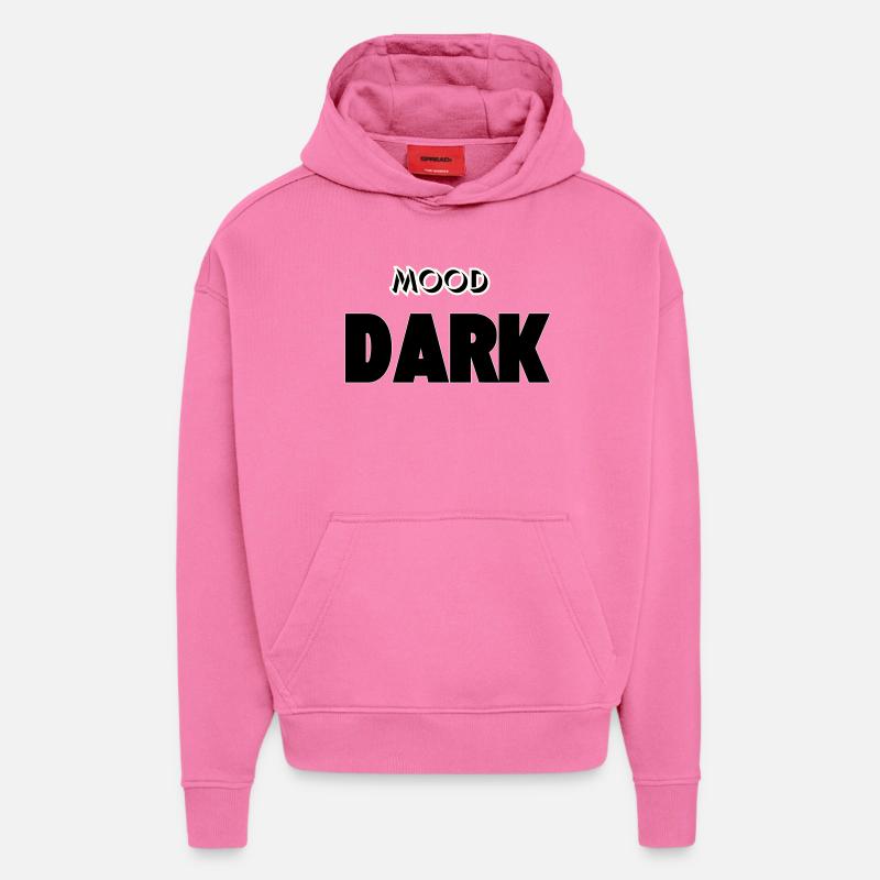 Ambiance : Sombre - Sweat à capuche bio épais oversize fabriqué en UE - AURA PINK