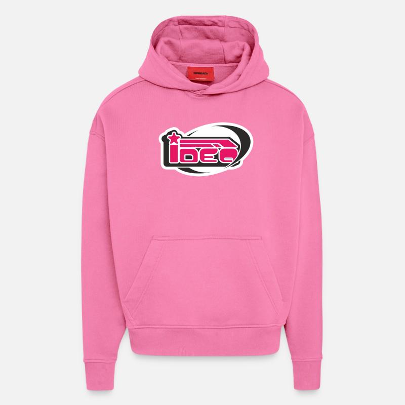L’idée de l’an 2000 - Sweat à capuche bio épais oversize fabriqué en UE - AURA PINK