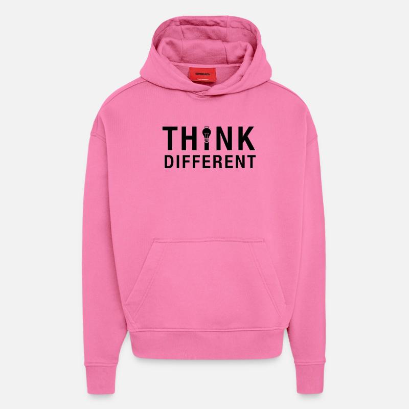 Conception créative de l’ampoule - Sweat à capuche bio épais oversize fabriqué en UE - AURA PINK