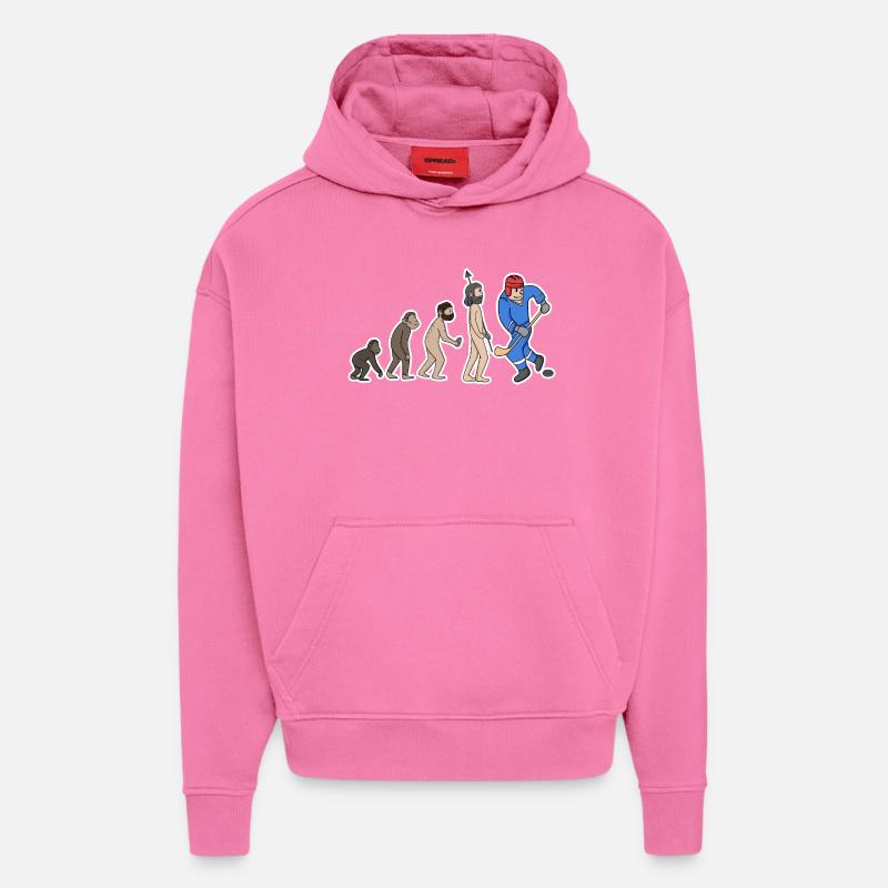 Evolution Eishockeyspieler  - Hoodie- made by SPREAD  - AURA PINK