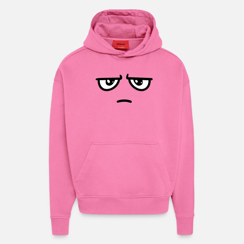 pas impressionné - Sweat à capuche bio épais oversize fabriqué en UE - AURA PINK