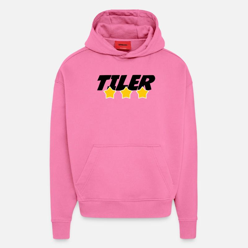 Carreleur – pro carrelage pose précision métier  - Sweat à capuche bio épais oversize fabriqué en UE - AURA PINK