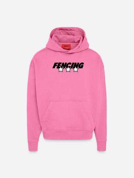 Three-star fencing: the best foil fencer - Hoodie- made by SPREAD  - AURA PINK