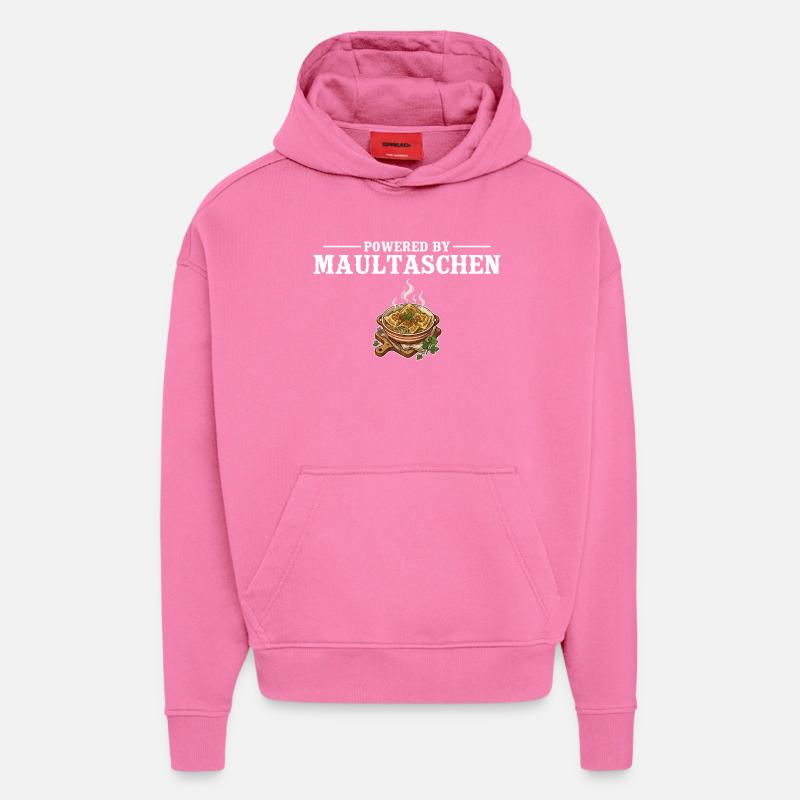 Propulsé par Maultaschen – Schwabe Gift - Sweat à capuche bio épais oversize fabriqué en UE - AURA PINK