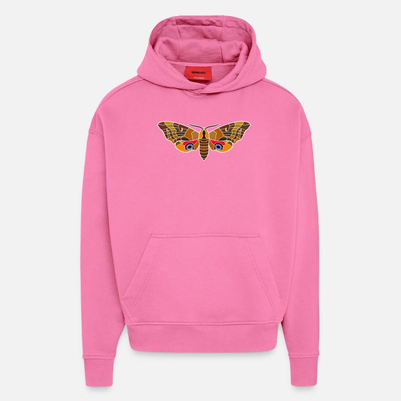 Evening peacock - Hoodie- made by SPREAD  - AURA PINK