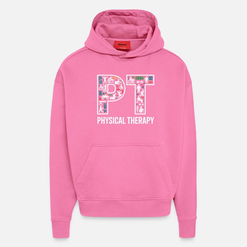 Physiotherapie Mosaik Piktogramm - Hoodie- made by SPREAD  - AURA PINK