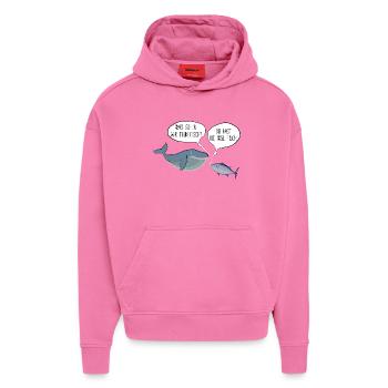 Thunfisch und Walfisch - Hoodie- made by SPREAD  - AURA PINK - Vorne - Dylan (187cm)