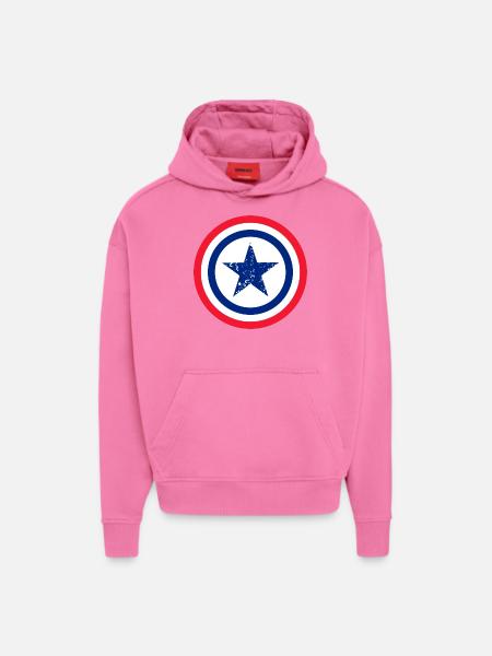 Star France - Sweat à capuche bio épais oversize fabriqué en UE - AURA PINK