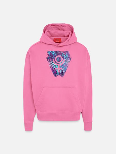 pluto e 74 - Hoodie- made by SPREAD - AURA PINK
