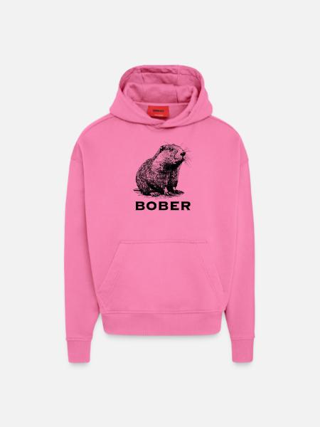 Bober Bäver Gnagare Trend Hit Cool Polska Polen - Heavyweight Oversized Organic Hoodie Made in EU - AURA PINK