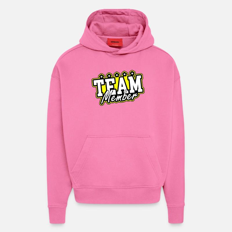 Équipier - Sweat à capuche bio épais oversize fabriqué en UE - AURA PINK
