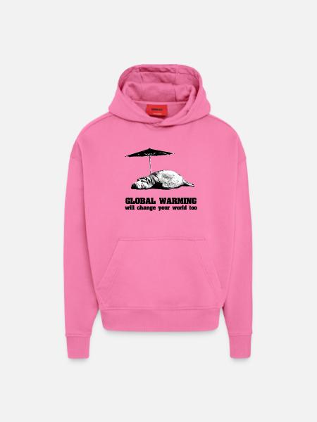 Global Warming / Climate Change / Global Warming - Hoodie- made by SPREAD - AURA PINK