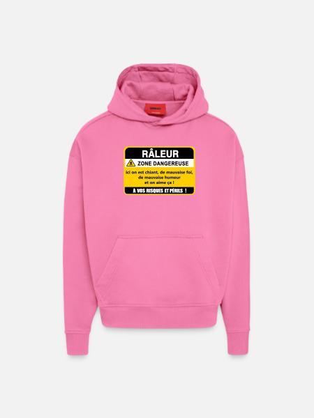 Complaining Danger Zone - Hoodie- made by SPREAD - AURA PINK