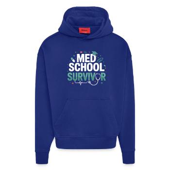 Med School Survivor - Hoodie- made by SPREAD  - Iconic Blue - Vorne