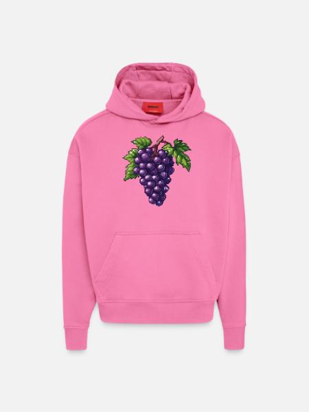 Grapes Pixel Icon - Hoodie- made by SPREAD  - AURA PINK