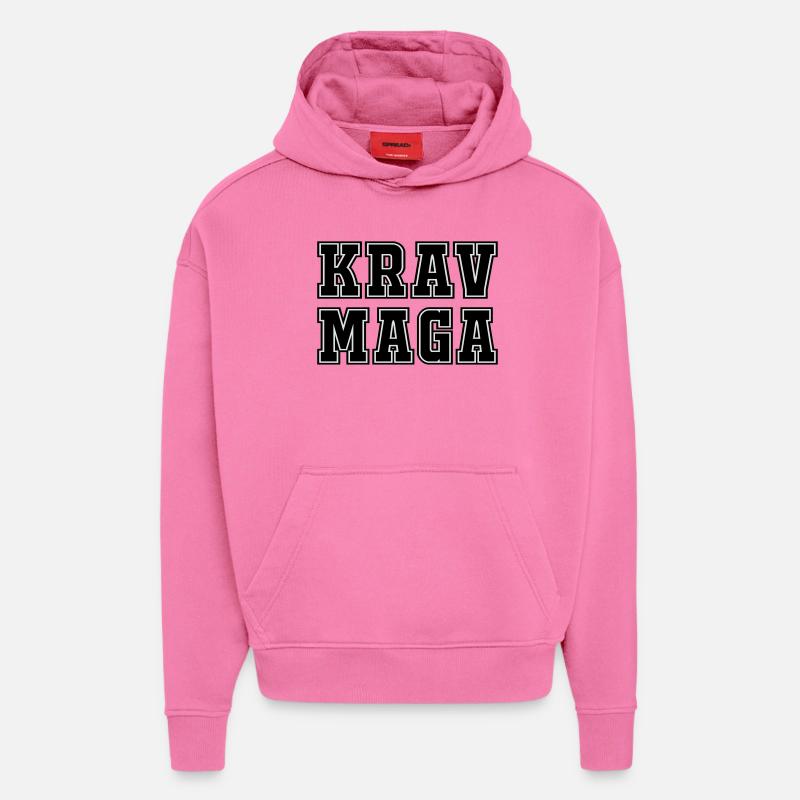Krav - Sweat à capuche bio épais oversize fabriqué en UE - AURA PINK
