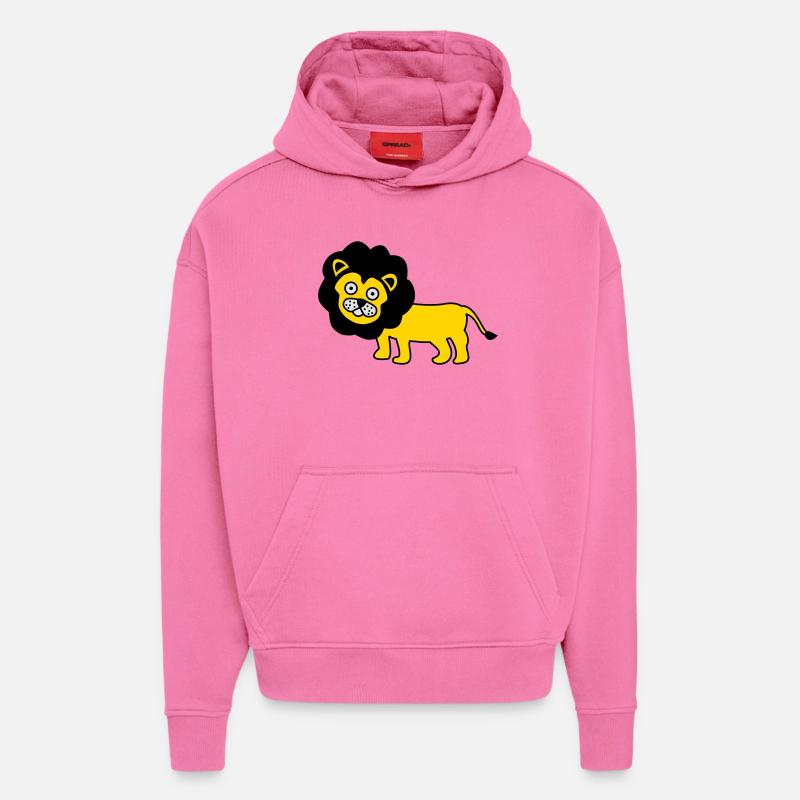 Löwe als Kinder Design - Hoodie- made by SPREAD - AURA PINK