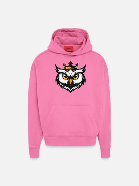 Eule Kopf Krone - Hoodie- made by SPREAD  - AURA PINK