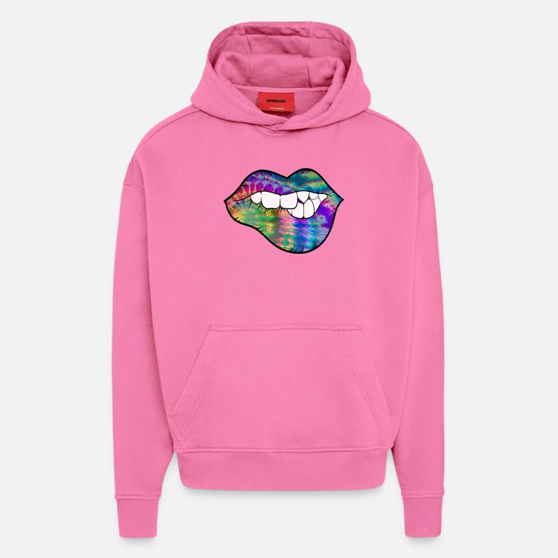 groovy Tie Dye Beißlippe - Hoodie- made by SPREAD - AURA PINK