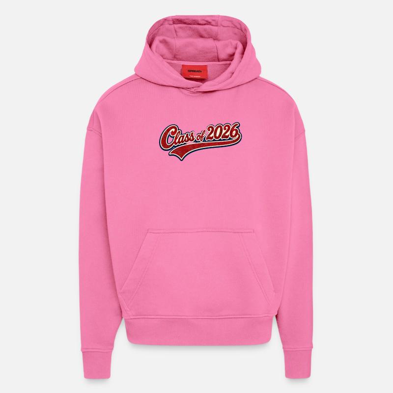 Class 2026 Retro Script - Hoodie- made by SPREAD - AURA PINK