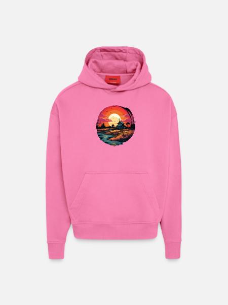 Landscape - Hoodie- made by SPREAD  - AURA PINK