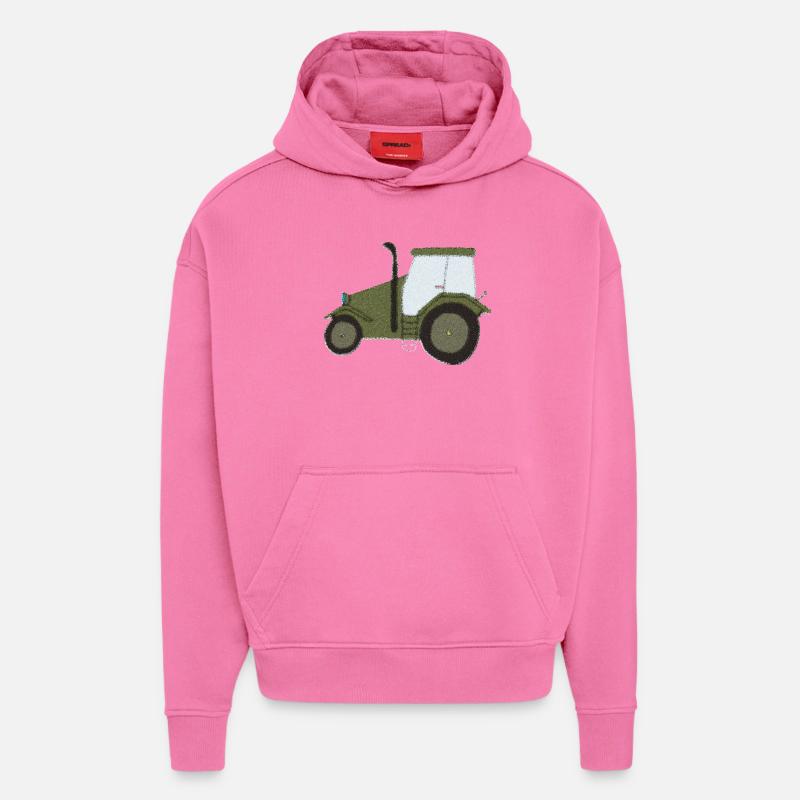 traktor oldtimer impressionismus - Hoodie- made by SPREAD  - AURA PINK