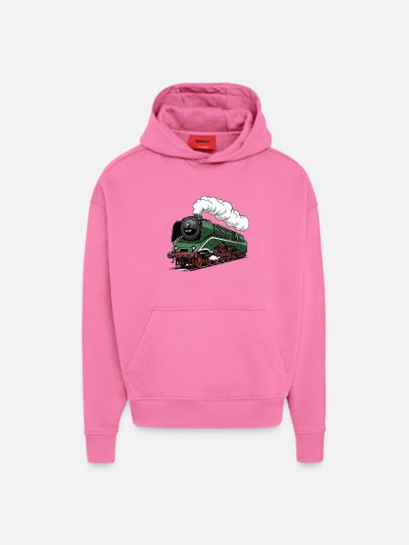 Grüne Dampflok 18 201 Retro - Hoodie- made by SPREAD  - AURA PINK