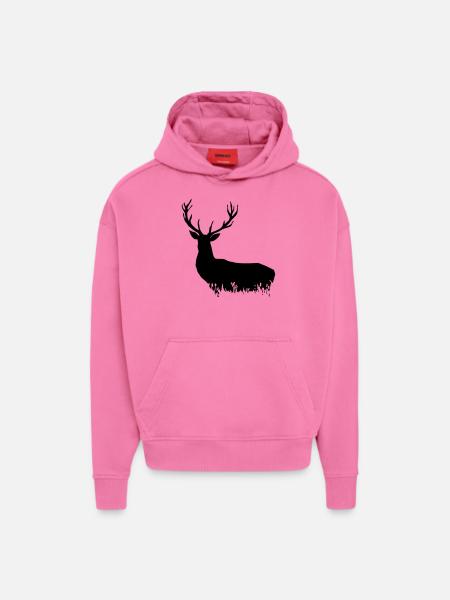 Deer - Hirsch - Hoodie- made by SPREAD  - AURA PINK