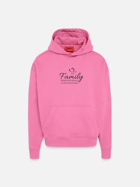 Family - Where life begins & love never ends - Hoodie- made by SPREAD  - AURA PINK