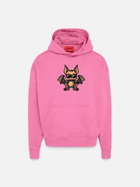 Fledermaus Cool Comic - Hoodie- made by SPREAD - AURA PINK