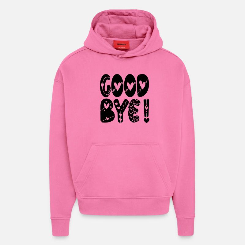 ADIEU ADIEU - Sweat à capuche bio épais oversize fabriqué en UE - AURA PINK