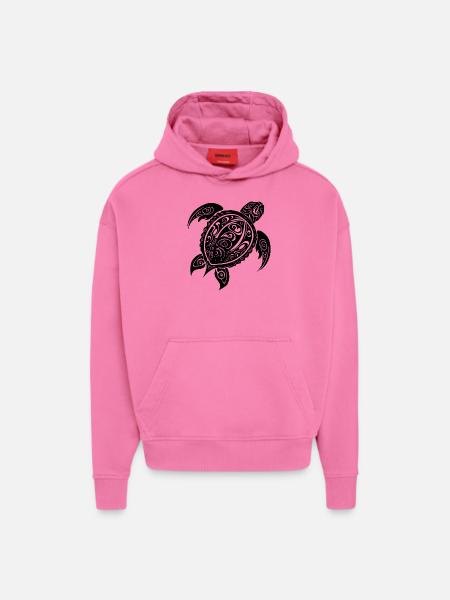 Vintage Abstract Wild Tattoo Turtle - Hoodie- made by SPREAD  - AURA PINK