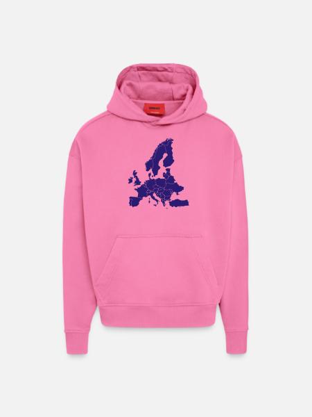 Europe - Sweat à capuche bio épais oversize fabriqué en UE - AURA PINK